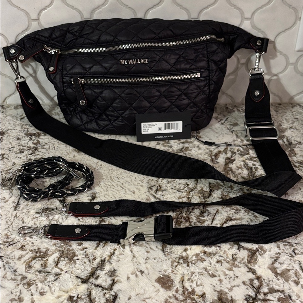 MZ Wallace Black Crosby Sling Bag